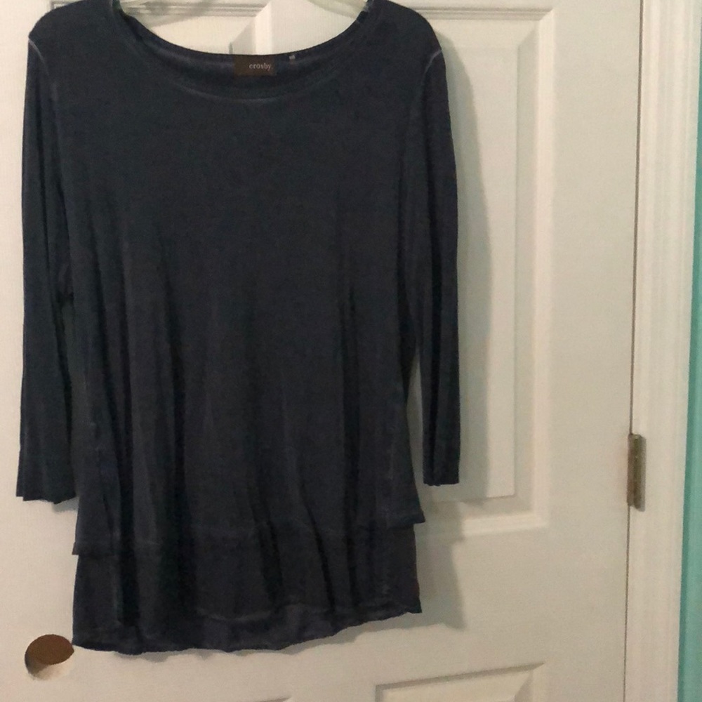 long sleeve, blue shirt, crosby, size large